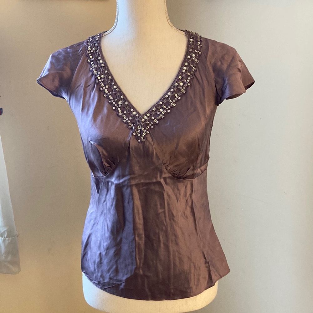 Daisy Fuentes Vintage Purple Blouse
